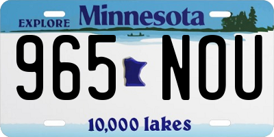 MN license plate 965NOU