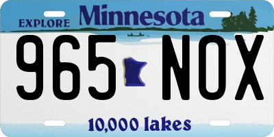 MN license plate 965NOX