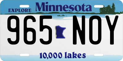 MN license plate 965NOY