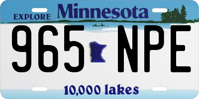 MN license plate 965NPE