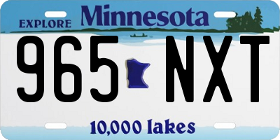 MN license plate 965NXT
