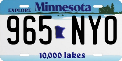 MN license plate 965NYO