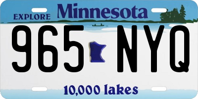 MN license plate 965NYQ