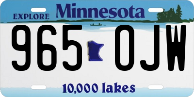 MN license plate 965OJW