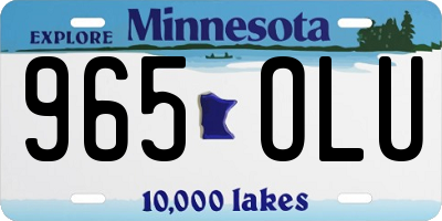 MN license plate 965OLU