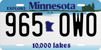 MN license plate 965OWO