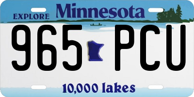 MN license plate 965PCU