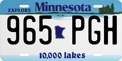 MN license plate 965PGH