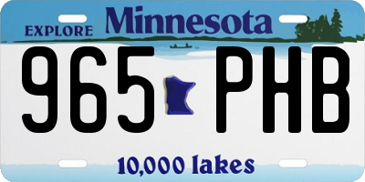 MN license plate 965PHB