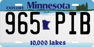 MN license plate 965PIB