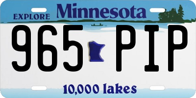 MN license plate 965PIP