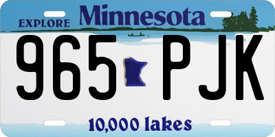 MN license plate 965PJK