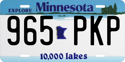 MN license plate 965PKP