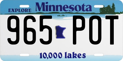 MN license plate 965POT