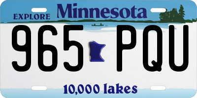MN license plate 965PQU