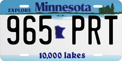 MN license plate 965PRT