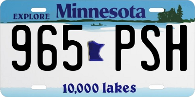 MN license plate 965PSH