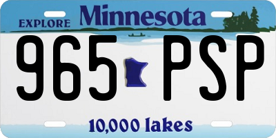 MN license plate 965PSP