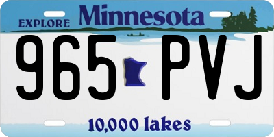 MN license plate 965PVJ