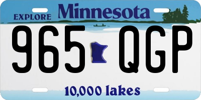 MN license plate 965QGP