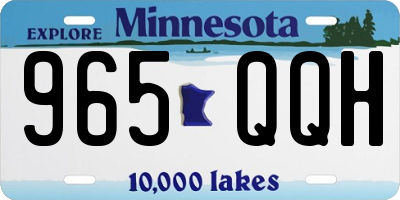 MN license plate 965QQH