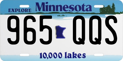 MN license plate 965QQS