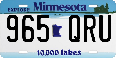 MN license plate 965QRU