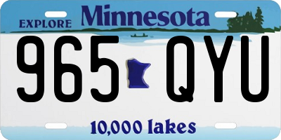 MN license plate 965QYU