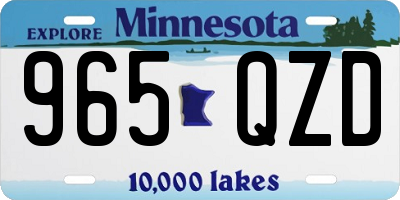 MN license plate 965QZD