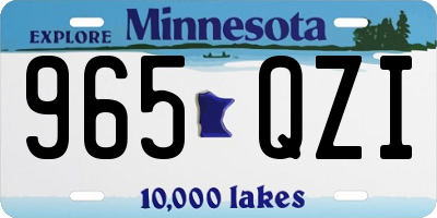 MN license plate 965QZI