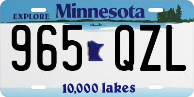 MN license plate 965QZL