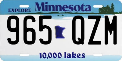 MN license plate 965QZM