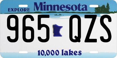 MN license plate 965QZS