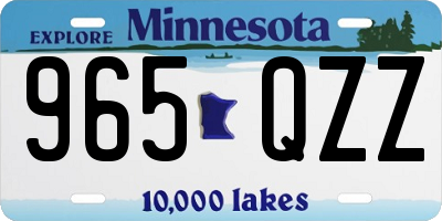 MN license plate 965QZZ