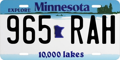 MN license plate 965RAH