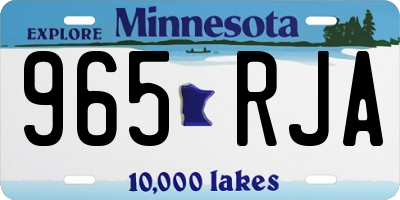 MN license plate 965RJA
