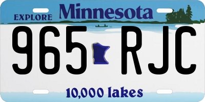 MN license plate 965RJC