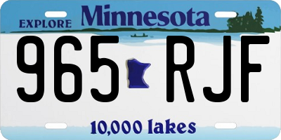 MN license plate 965RJF