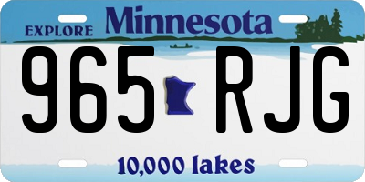 MN license plate 965RJG