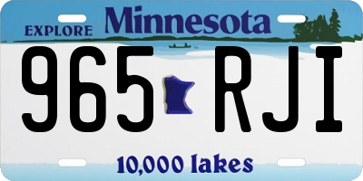 MN license plate 965RJI