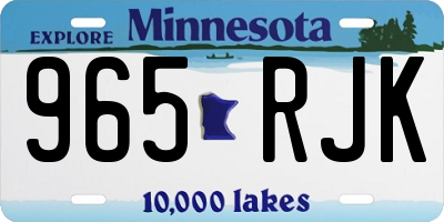 MN license plate 965RJK