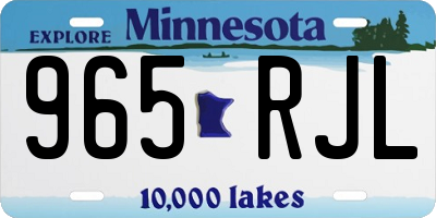 MN license plate 965RJL