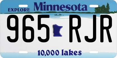 MN license plate 965RJR