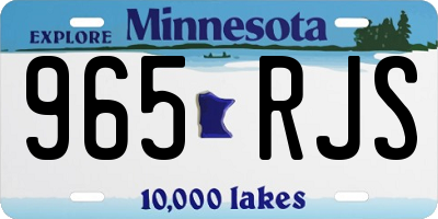 MN license plate 965RJS