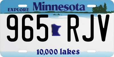 MN license plate 965RJV
