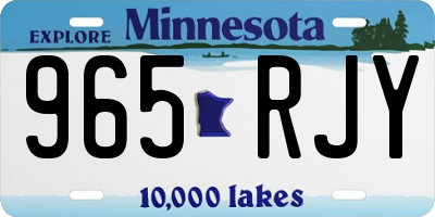MN license plate 965RJY