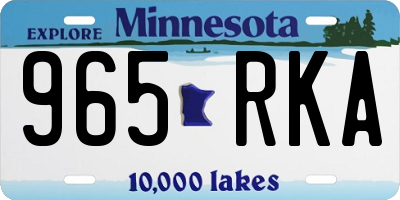 MN license plate 965RKA