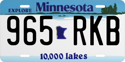 MN license plate 965RKB