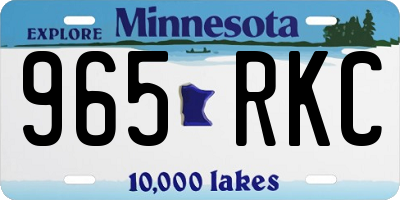 MN license plate 965RKC