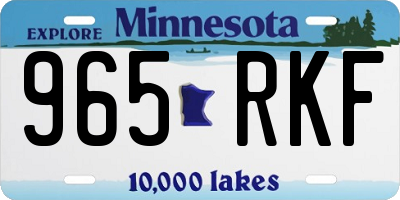 MN license plate 965RKF
